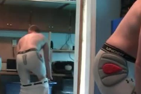 cute shlong wanking in football gear