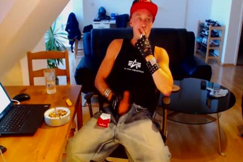 Smoking And jerking off After Work