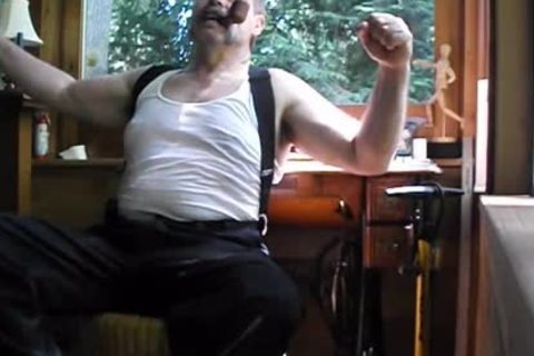 Enjoying A Pipe, Stripping Down To My underwear And bare Feet. PG-rated.