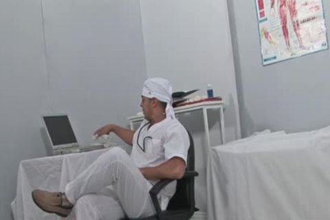 Uniformed Doc 10-Pounder ejaculated