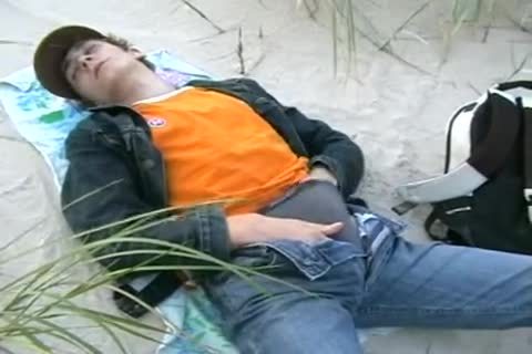 legal age teenager stroking Outdoor