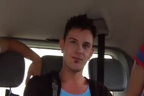 excellent sleazy 3some Sex In The Car