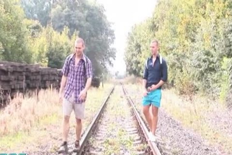 Bros banging bare outside