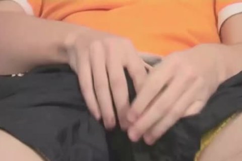 brunette lad Strokes Himself And Dildos booty