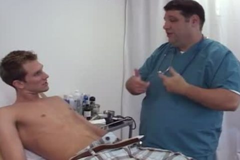 overweight Doctor Jerks Off teen 10-Pounder