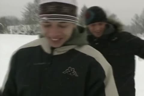 Snowboarding With 2 young Euros