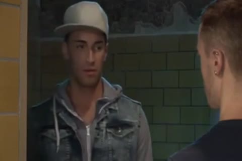 enormous pecker cum On His throat