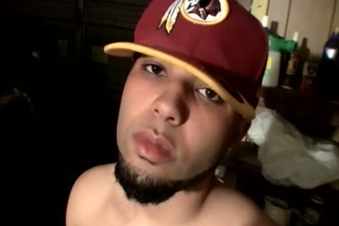 pretty American twink Jerking Out A Load In The Garage