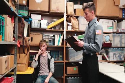 Straight twink Tricked Into Getting banged By Mall Cop
