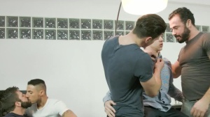 JizzOrgy.com: British Will Braun and Klein Kerr orgy