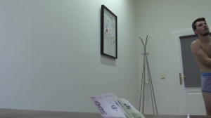 DirtyScout: Super slim gay spanking indoors