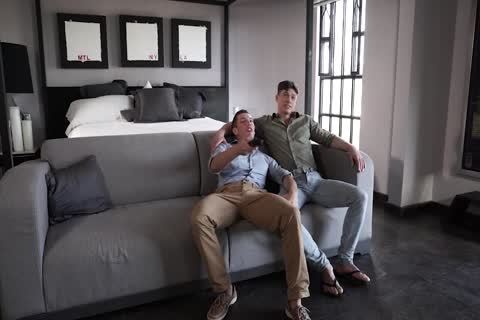 trio Bedroom Barefuck With dildo