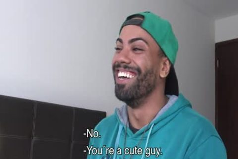 built black Latino Gives A sleazy oral stimulation For cash