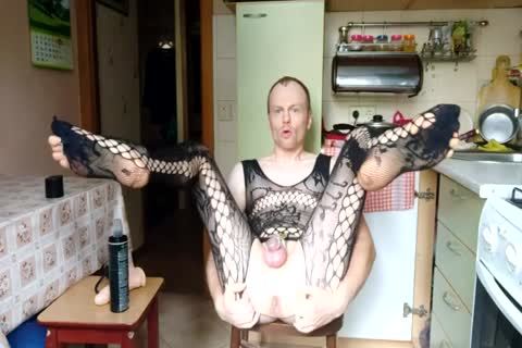 LanaTuls Hard butthole poke With A Pumped Rubber sex-toy