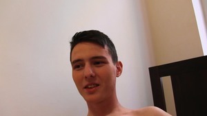 Czech Hunter - Hairy Czech gay jerking big dick in the bed