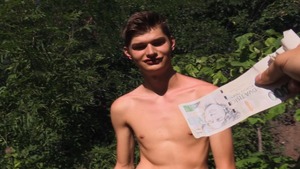 CzechHunter - Doggy style outdoors alongside athletic gay