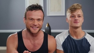 SeanCody.com: Inked Jace bareback throat fucking in the bed