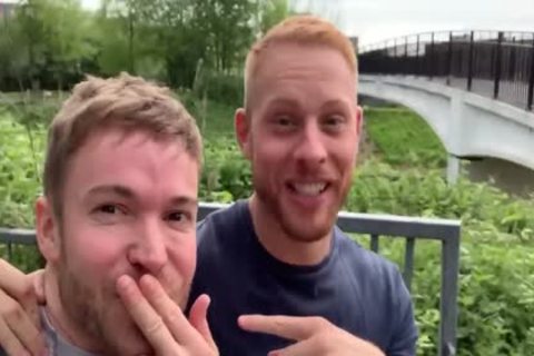 Two wild men Have Sex In Woods - Third teen Joins In