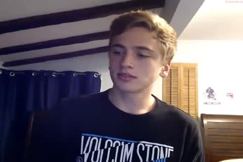 Blond teen Cums On dildo And Licks his sperm - Chaturbate