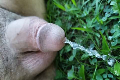 tiny penis Pissing Outside In Slow Motion