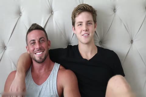 new Model Brady Corbin pokes Derek Jones