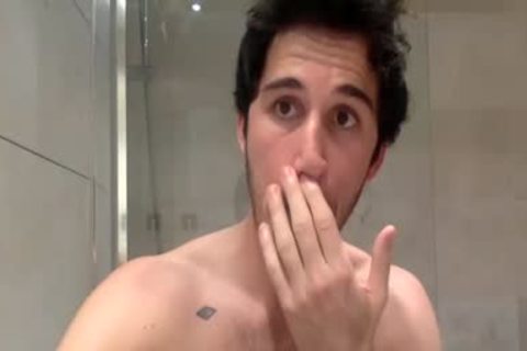 lad Touching His butthole And stroking