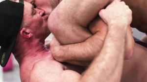 NextDoorStudios - Inked muscle gay voyeur blowjobs in public