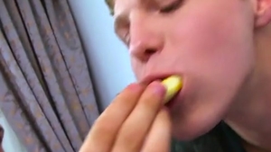 Curious boyz Have enjoyment In daybed And assist jerk off To cum