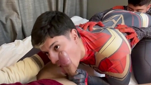 Two Spiderman Botomming For One biggest penis [ONLYFANS]
