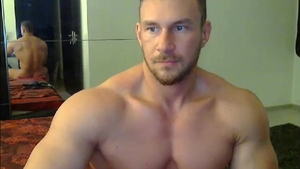 White Muscle lad With charming weenie Shows Off