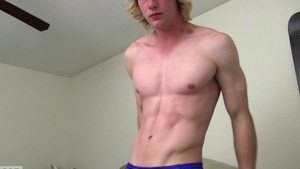 Solo: Curious Ridge Tries Oral on His Dildo