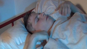 Naked boy gets covered in big dicked facial